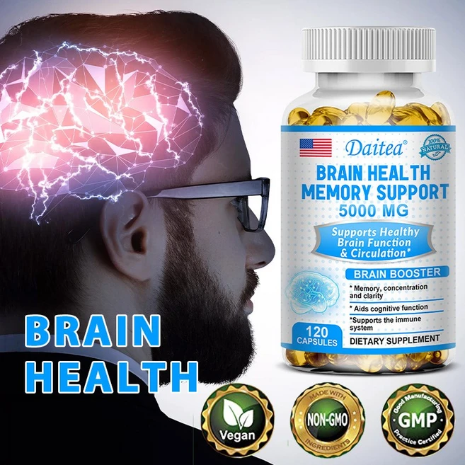 Brain Booster - 주의력 기억력 정신적 집중력을 향상하고 지능 집중력을 향상하고 뇌 건강을 지원하는 건강 보조 식품, 1개, 120정 - 쿠팡
