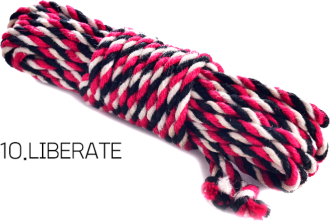 6.0mm 황마 로프 멀티 컬러 삼색 트위스트 마로프 아웃도어 등산로프 공예 주트로프 20컬러, 10.LIBERATE, 1개