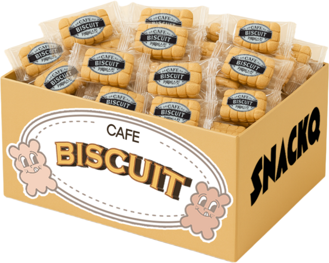 스낵큐 노브랜드 과자, 50개, 카페비스킷