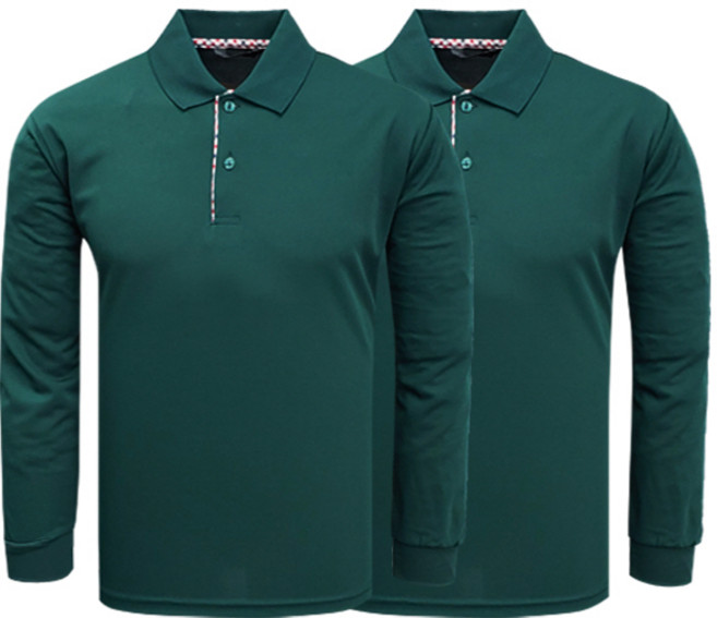 1+1 나인앤나인 기능성 쿨론 마이배색 체크 카라 긴팔 티셔츠 남녀공용 작업복 단체복