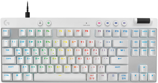 로지텍코리아 G PRO X TKL RAPID 게이밍 키보드, 화이트