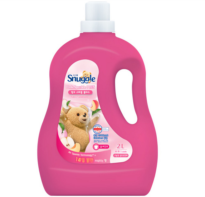스너글 핑크스파클 플러스 섬유유연제 포근향 본품, 2L, 1개