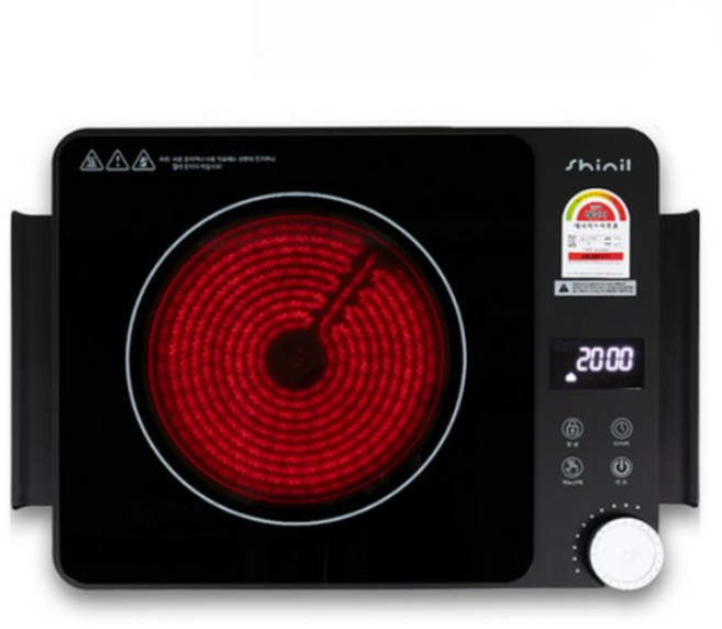 신일 고화력 6중안전장치 하이라이트 세라믹 전기레인지 1구, SHL-G10KP, 프리스탠딩