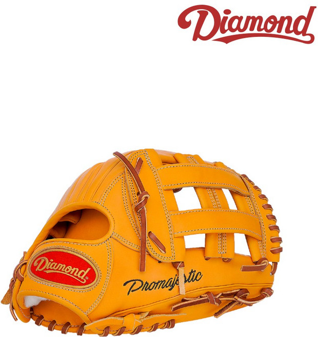 다이아몬드 프로마제스틱 외야글러브 쌍십자웹 13인치 내추럴 옐로우/로열블루, 1개