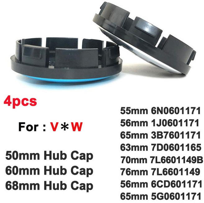 자동차 림 커버 휠 허브 센터 캡 로고 엠블럼 배지 액세서리 검정색 50mm 55mm 56mm 60mm 63mm 65mm 68mm 70mm 76mm 4 개, [03] 4pcs 50mm Hub Cap