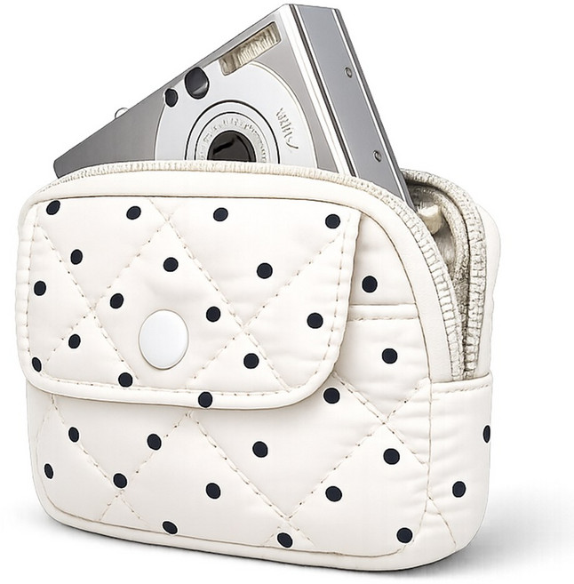 오라이브 미니 디카 카메라 파우치 보호 케이스 화이트, 1개