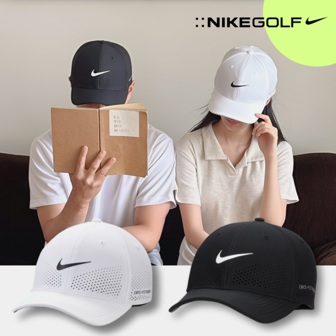 [오늘출발]나이키 남녀공용 모자 드라이핏 골프 러닝 테니스 스우시, 블랙, 60(L/XL), 1개