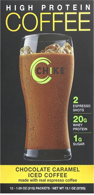 치크 뉴트리션 하이 프로틴 아이스 커피 초콜릿 캬라멜 12 패킷 31g 각각, 3개, 372g - 쿠팡
