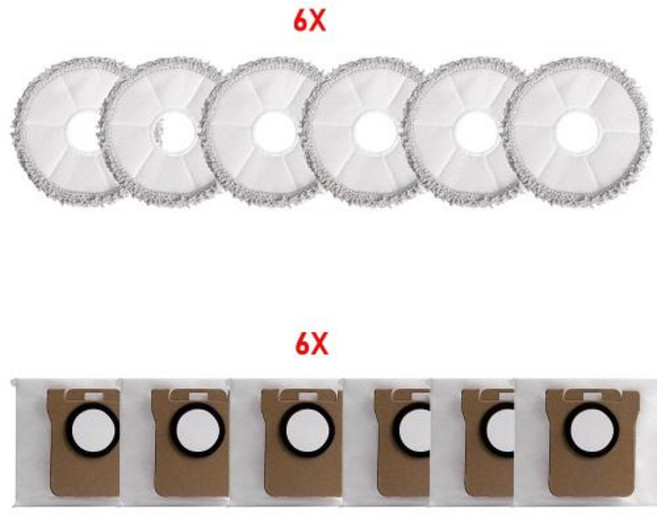 샤오미 X20 Plus X20 Max X10 미지아 M30SM40 드리미 L10 Ultra L20 Ultra L30 Ultra 용 먼지봉투 걸레 패드, 8)set B