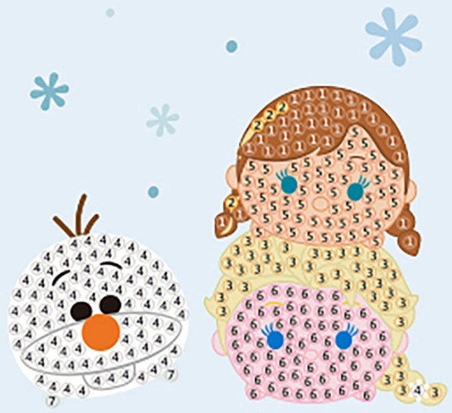 썸썸 겨울왕국 (스티커) 보석십자수 10x10, 단품, 1개