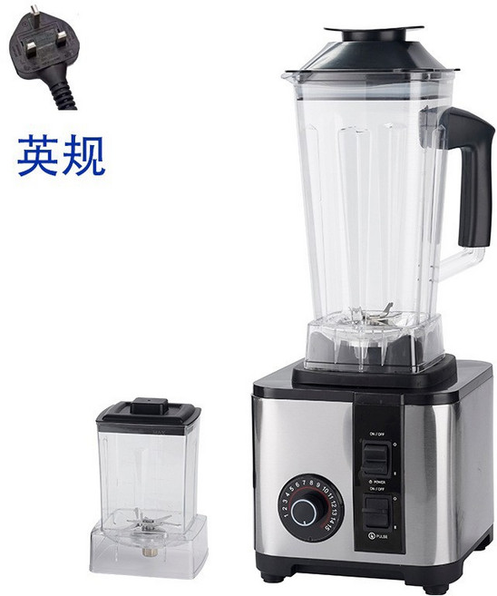 不鏽鋼破壁機大容量家用料理機大功率攪拌機榨汁機免濾豆漿機, 168款雙杯-英規【9525電機】:出口專供 2-499臺