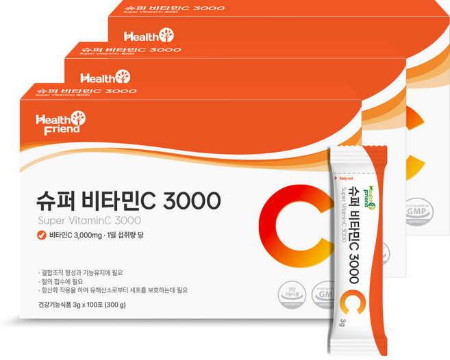 헬스프랜드 슈퍼 비타민C 3000 100포, 3개, 300g