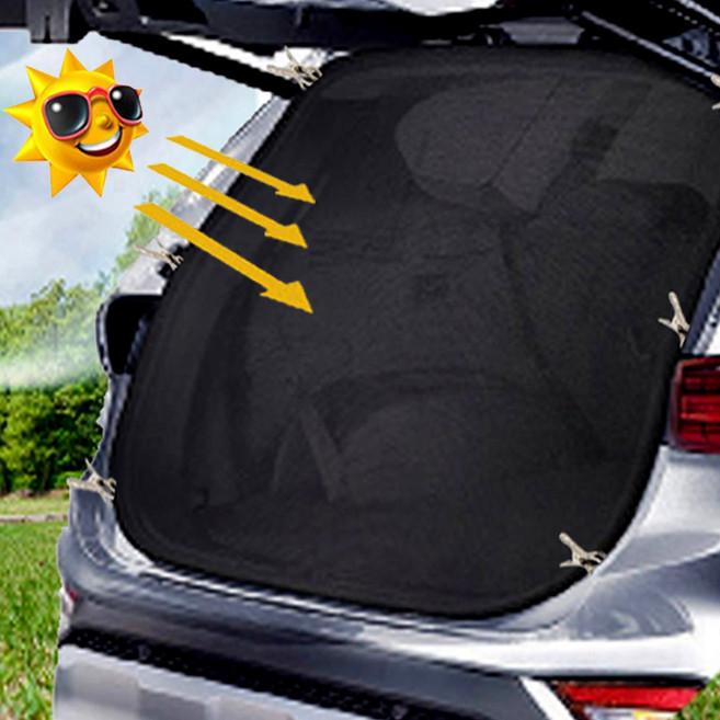 벤비아 차박 모기장 차량용 방충망 트렁크 썬루프 창문 햇빛 가리개 자동차 캠핑 피크닉 통풍 그늘막 00362, D1 공용밴딩 트렁크 모기장, 1개