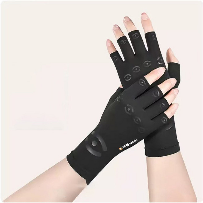 손가락 관절 압박 장갑 손보호대 반장갑 손목보호장갑, 1세트