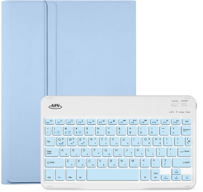 아이패드 A18 12세대 A16 11세대 10세대 10.9 공용 애플펜슬 수납 호환 콤비 블루투스 키보드 케이스, 소다, 1개