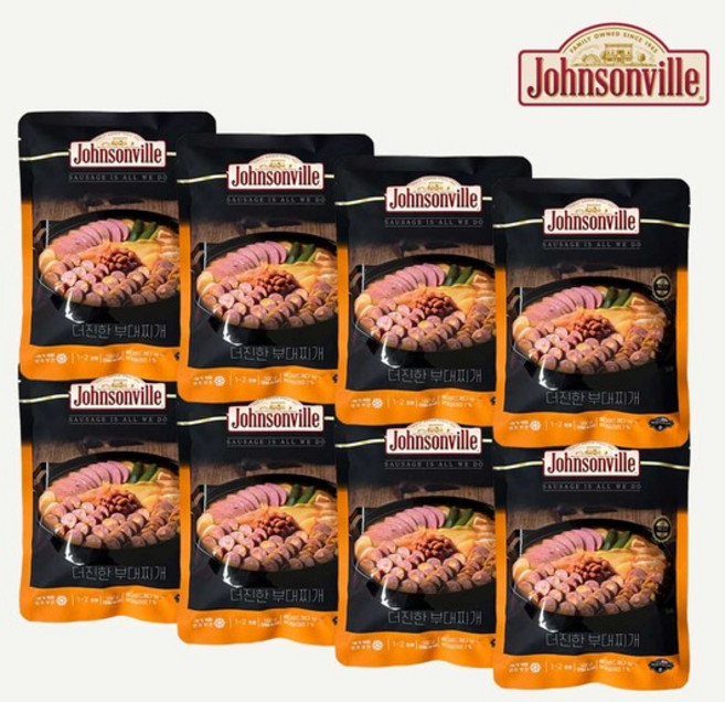 뉴 더진한 부대찌개 500g 8팩+농심사리면 8팩, 8개