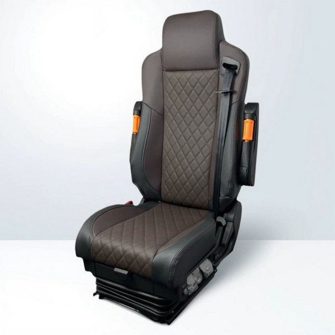 화물차 트럭 시트 대형 리어 운전석 덤프 교체 블랙 교체용 굴삭기, 1개, 2. 브라운