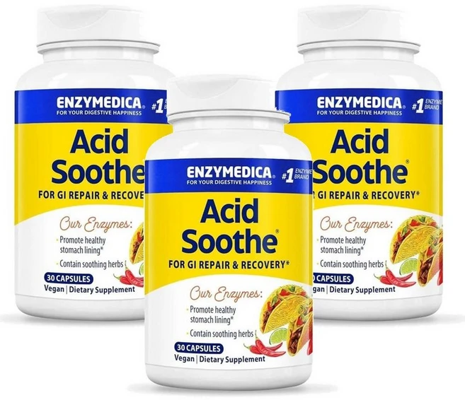 엔자이메디카 어시드 수드 산성 진정제 효소 캡슐, 3개, 30정 - 쿠팡