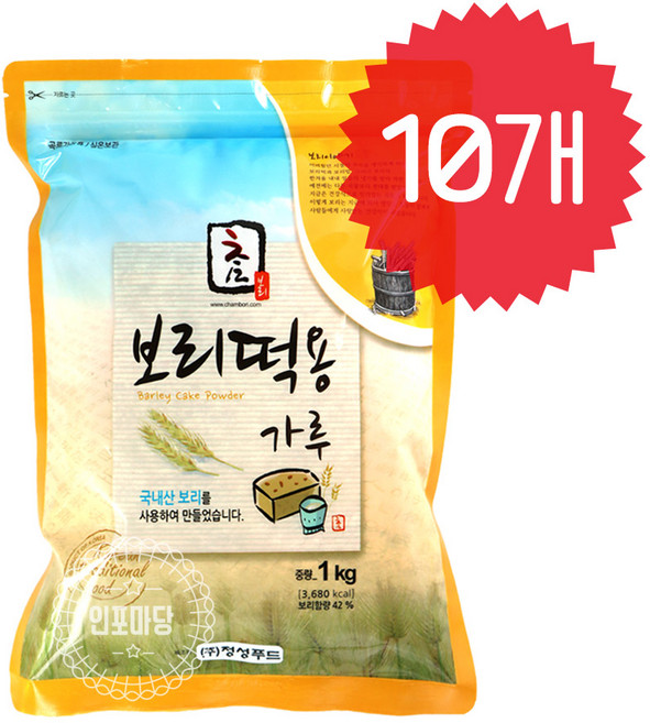 참식품 보리떡용 가루, 1kg, 10개