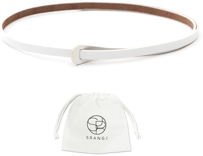 에스랑제이 여성 원피스 정장 얇은 가죽 끈 벨트