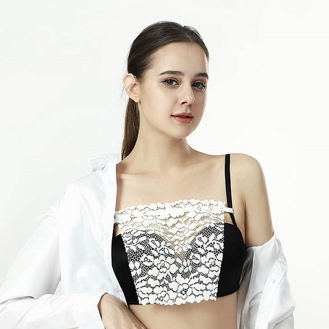 SH패션 1+1 여성 의류 레이스 포인트 가슴골 가리개 파인옷 커버