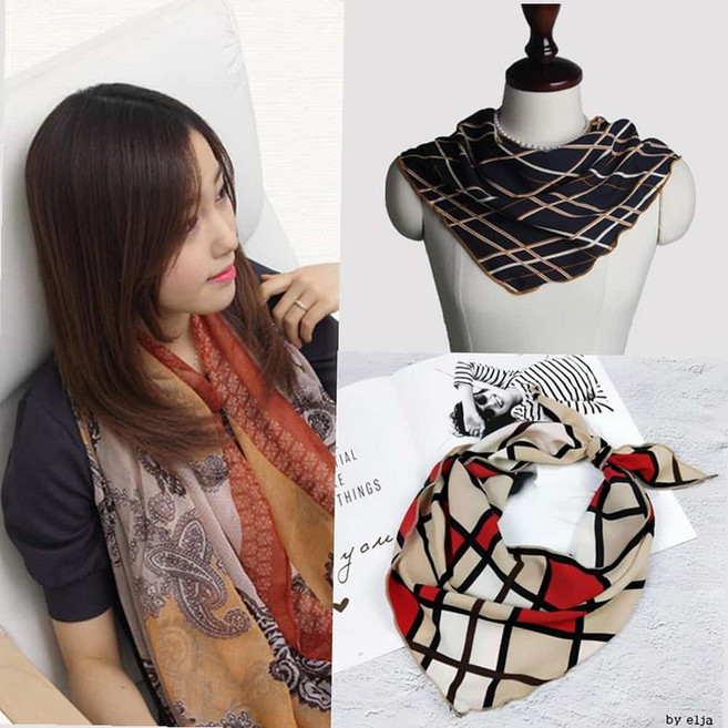 [루키] 차원이다른 빅사이즈 스카프 쉬폰 삼각스카프[덤핑]