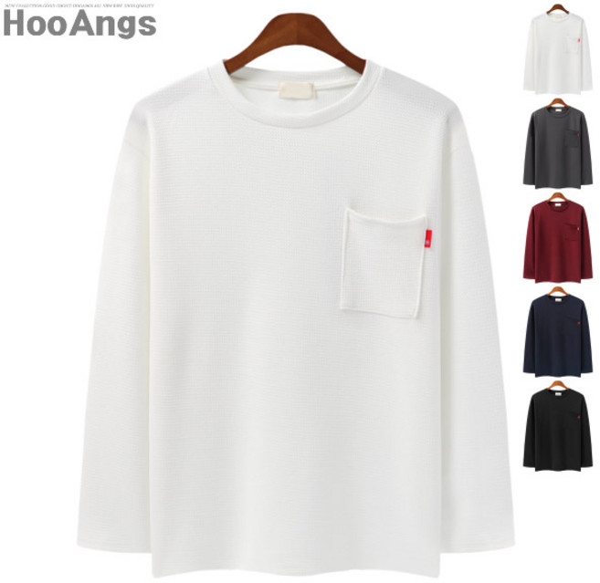 후앙스 베이직 엠보 포켓 라운드티셔츠 DLRT-6002