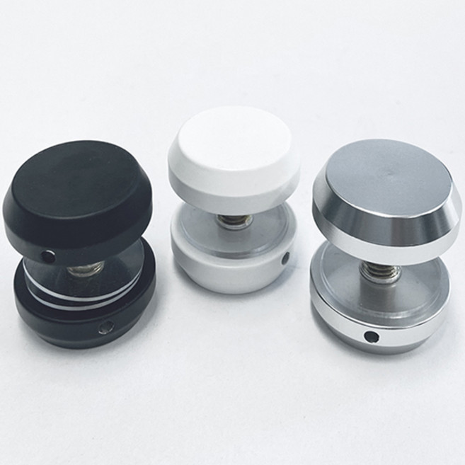 4365 강화 도어 유리문 알루미늄 홀 캡 구멍 마개, 알루미늄 홀캡, 1개, 알루미늄 홀캡 4365-AL(실버)