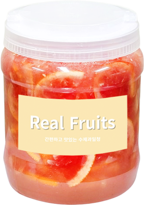 홈카페다이쑝 대용량 자몽청 원형용기, 1개, 1개입, 2kg