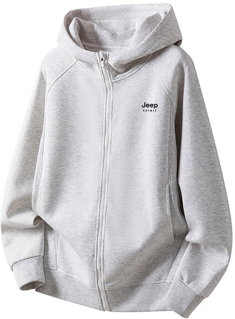 지프스피릿 헤비웨이트 미니멀 후드 집업 D1918