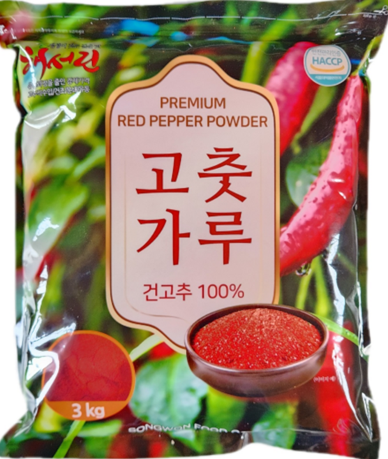 송원 고춧가루(미분용/수입산) 3kg, 1개