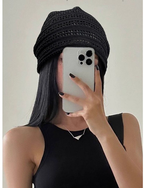 여성 크로셰 짜임 내추럴 가을 무드 니트 비니 봄 여름 모자 루즈핏 빈티지 꾸안꾸 데일리 여자 썸머 코디 패션 추천