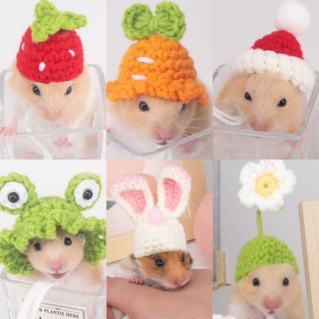 햄스터 고슴도치 모자 촬영소품, 4. 꽃, 1개