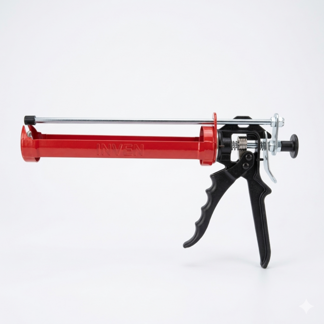 INVEN* 인벤 고급 케미칼 앙카 건 ( 1/2액형 실리콘건 철건 멀티건 앙카고정작업 )@안전2중포장@, 1개