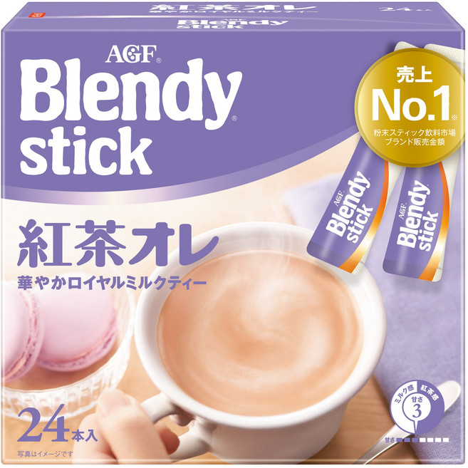 AGF Blendy 即溶紅茶歐蕾隨身包, 9.5g, 24入, 6個