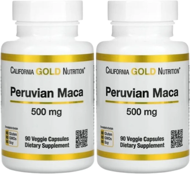 [1+1] CGN 캘리포니아골드뉴트리션 마카 500mg 90베지 캡슐 maca 페루마카 뿌리, 2개, 90정 - 쿠팡