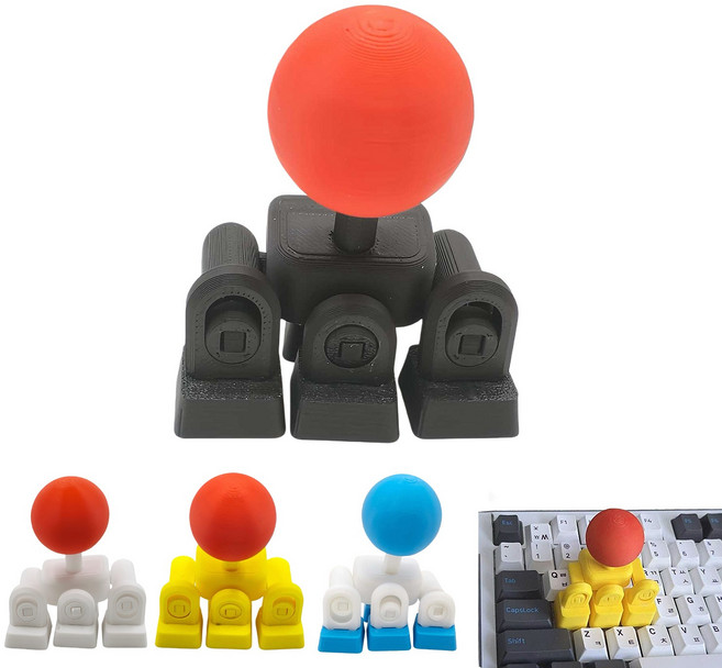 키보드조이스틱 오락실조이스틱 컨트롤러, 레드 블랙, 1개, Zeekr