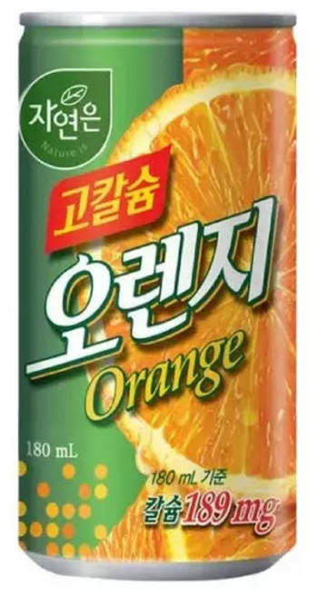 자연은 고칼슘 오렌지주스, 180ml, 90개