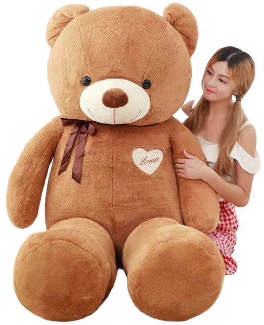 超大泰迪熊毛絨玩偶 女生生日禮物, 深棕新款熊, 1個, 1cm