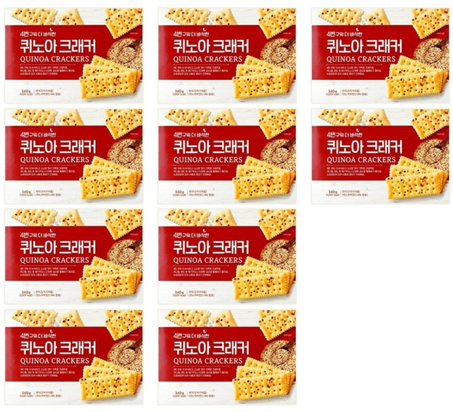 4번구워 더 바삭한 퀴노아 크래커, 10개, 340g