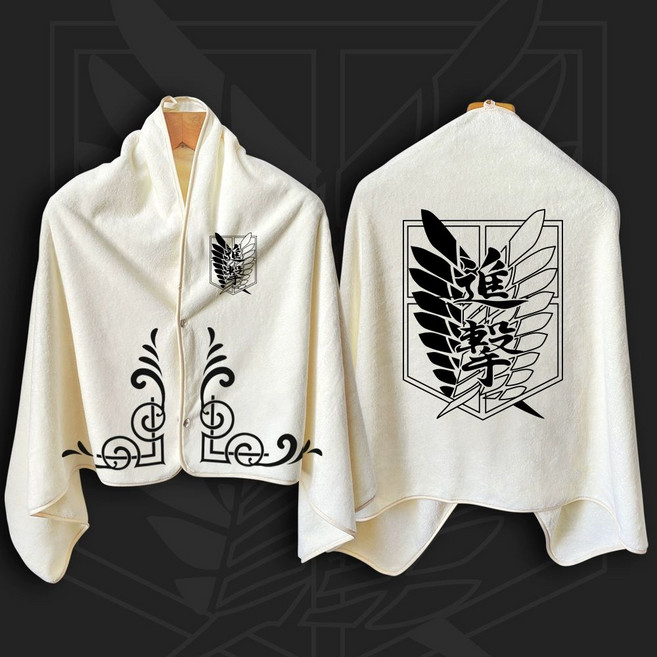 진격의거인 자유의날개 후드타올 망토담요 목욕 수영 캐릭터 애니굿즈 선물