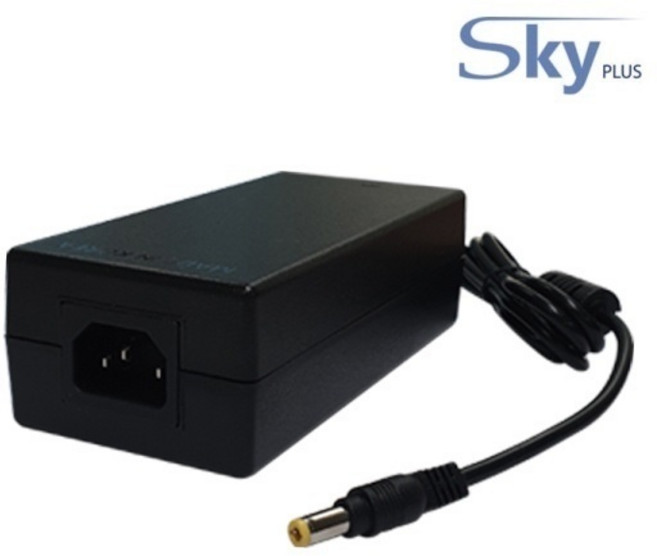 (하늘컴플러스) 아답터 220V / 12V 7A 전원 케이블 미포함, 일자형, 1개