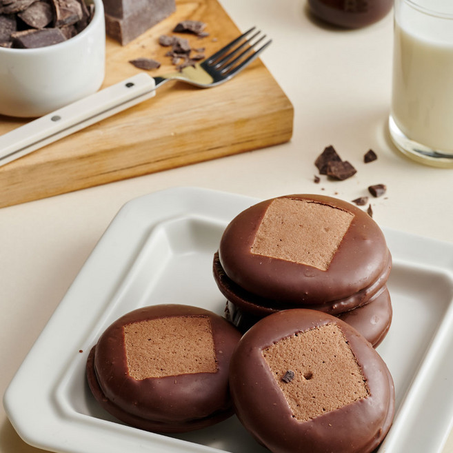 수제 미니 초코파이 1박스 10개입 / 전주 미니초코파이 3가지맛 (기본 초콜렛 블루베리 바나나), 기본 10개입