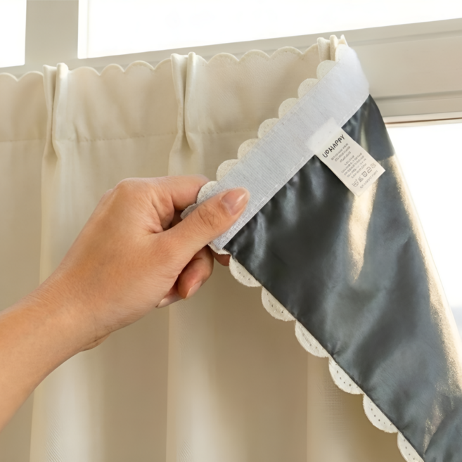 유피해피 1초완성 간편하게 붙이는 찍찍이 암막커튼