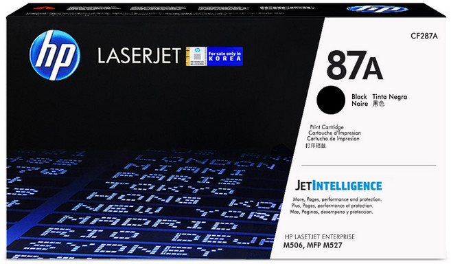 HP CF287A CF287X 정품토너, CF287A정품, 1개