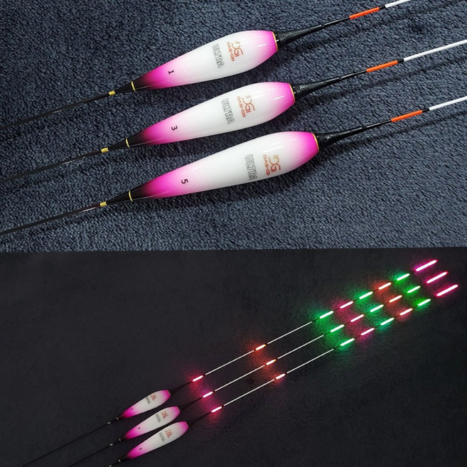 울트라 블랙 핑크 양면 면발광 전자찌, 3호 65cm 부력 3.8g, 1개