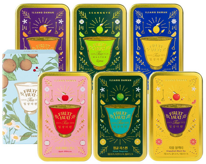 [쌍계명차 본사공식] 과일 허그 티캔 6티백 6종 택1, 1개