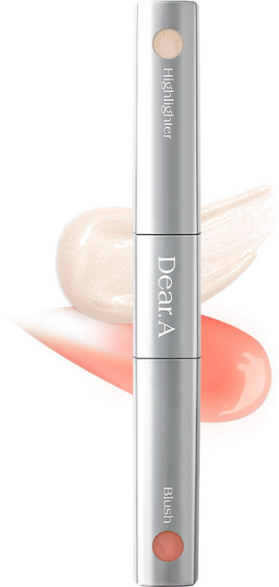 Dear.A 디어에이 블러쉬 앤 빔 듀얼스틱 하이라이터, 03 파스텔 피치 & 샴페인 글로우, 03 파스텔 피치 & 샴페인 글로우, 1개