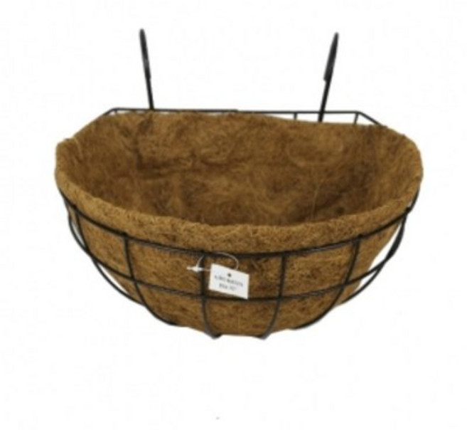 코코넛 야자수 바구니 - 베란다 걸이용 29X15cm : 꽃 생화 조화 드라이 플라워 화분 꽃바구니 화분 받침 플라워 원데이클래스