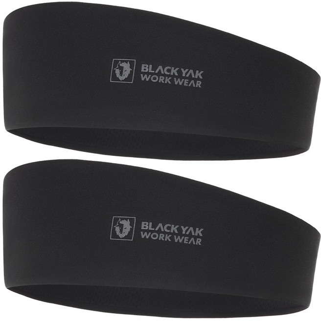 블랙야크 스포츠헤어밴드 2종 PMGS26, 블랙+블랙, 1개